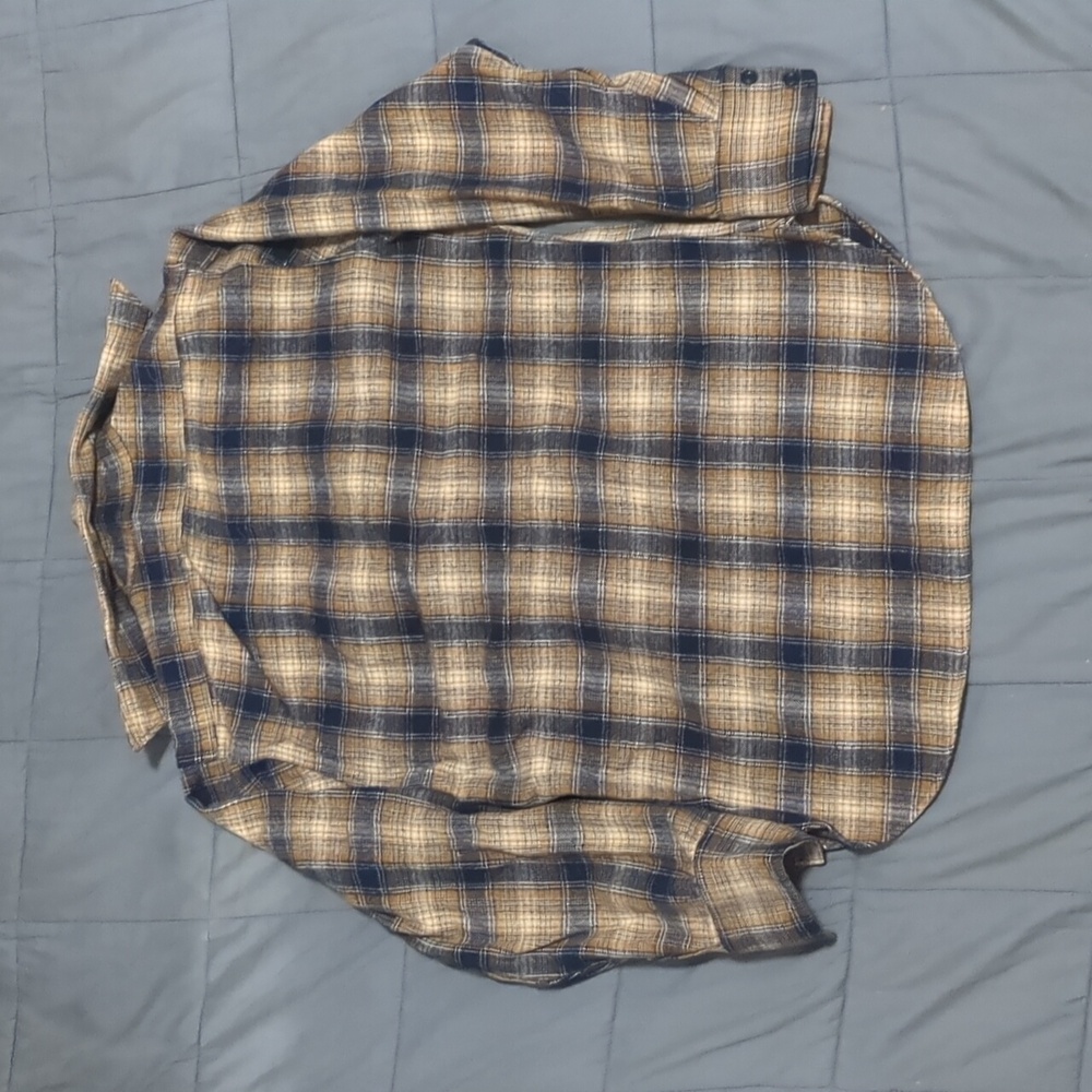 Pendleton Blue and Yellow/Orange Plaid Shirt - Picture 4 of 4